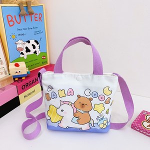 Bolso de hombro de lona de gran capacidad para mujer DL123 nuevo Capybara Capibala estilo de moda abierto para estudiante Tutorial clase uso escolar - Product Image 2