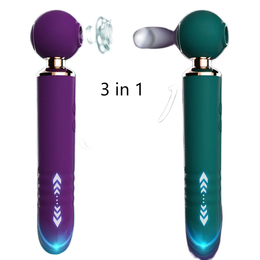3 In1 Schub vibratoren Leistungs starke Av Wand Clitoris G-Punkt Stimulator Sexspielzeug Clit Sucker für Frauen
