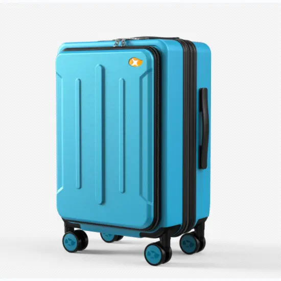 Maleta de carcasa dura para equipaje de PC de embarque frontal abierto a la moda para maleta para adultos con bloqueo TSA ruedas universales de 360 grados