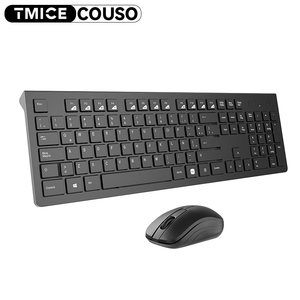 カスタムアラビアスペインAZERTYコンピュータキーボード人間工学に基づいた膜キーボードワイヤレスキーボードとマウスデスクトップラップトップPC用 - Product Image 1