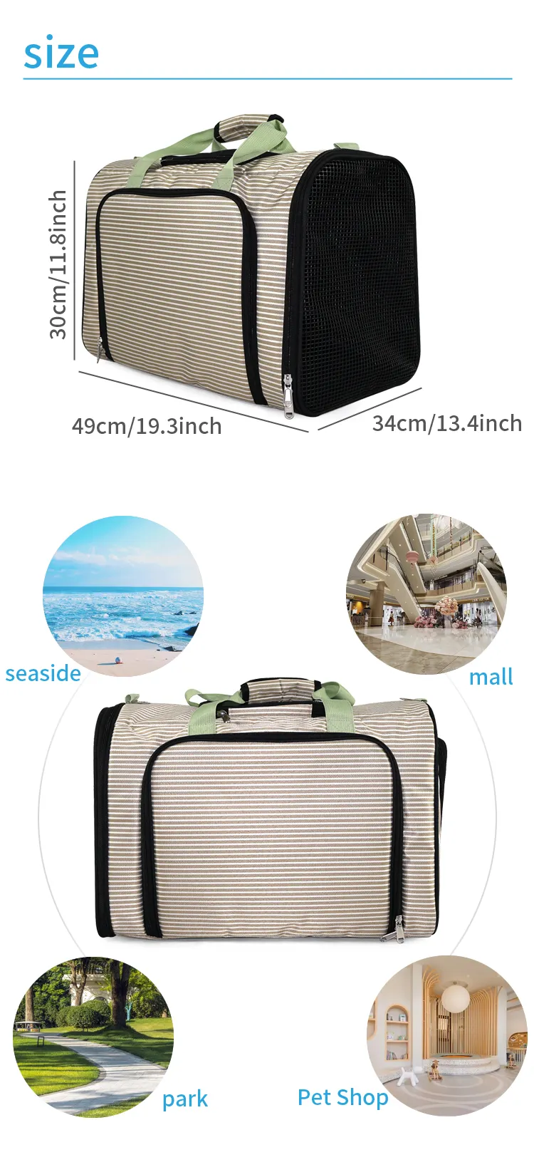 Pet Carrier bag Hot sale High Quality Durable expandable Airline approved Cat Bag Pet Cages Carrier for Picnic