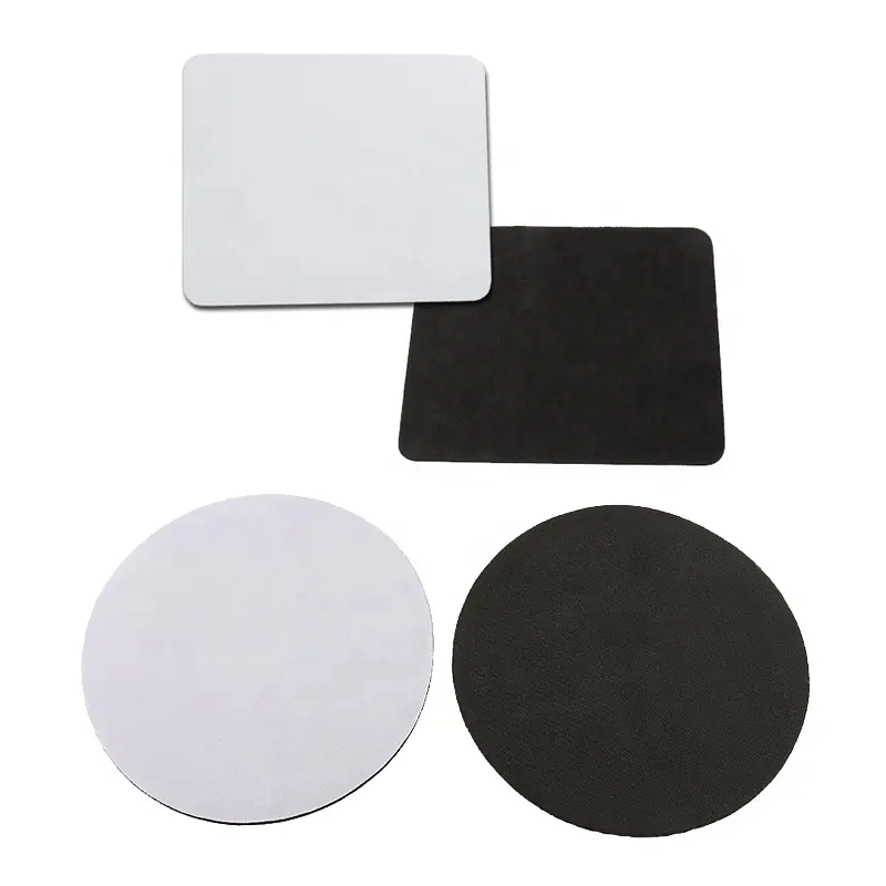 30% desconto diy logotipo personalizado preto retângulo/redondo mouse pad subolmação almofadas em branco mouse