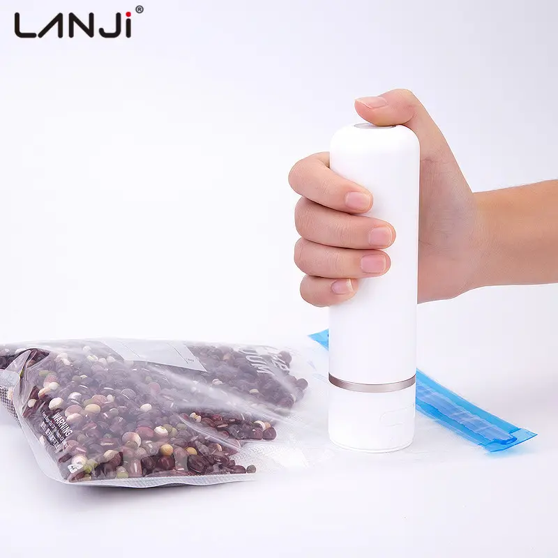 Mini bomba a vácuo para alimentos, mini bomba de vácuo recarregável, sem fio, usb, portátil, conjunto inteiro com sacos comprimidos e 2 cortadores