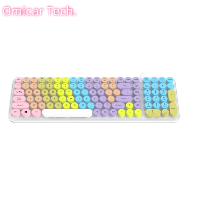 Fabrika fiyat renkli 105 tuşları tablet pc için kablosuz klavye arapça klavye azerty düzeni klavye