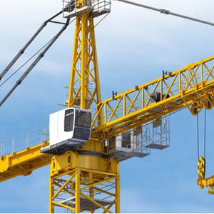 0 ~ 200M Opção Altura Tower Crane TC5610 5 Toneladas Boom Comprimento Luffing Jib Tower Crane com pernas embutidas tipo estacionária Fundação