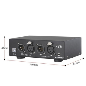 Professional <strong>Audio</strong> Interface Digital Sound Card Mixer for <strong>Microphone</strong> Musical Instrument Line <strong>Input</strong> Recording