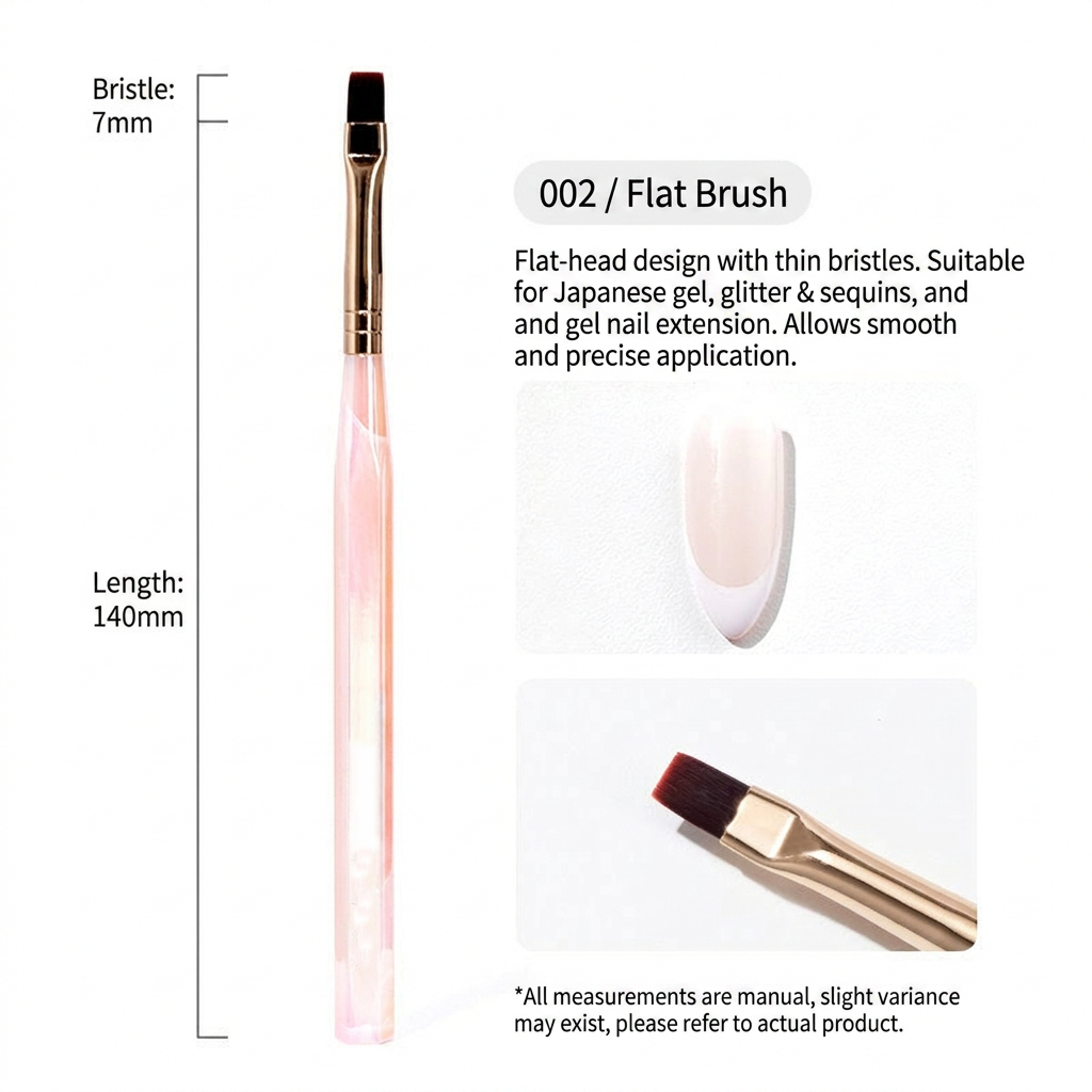 Brosse plate pour ongles