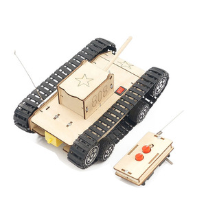 Постройте свой собственный RC робот танк 3d деревянная детская игрушка diy для летнего лагеря - Product Image 1