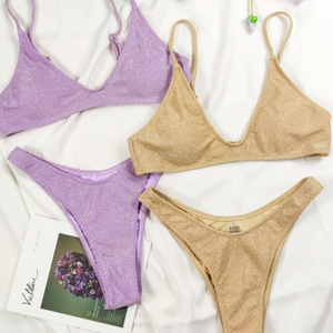 2023 <strong>Custom</strong> Bathing Suit Printing <strong>Elastic</strong> <strong>String</strong> Strappy Women Bikini Swimsuits Designer Swimwear - Product Image 1