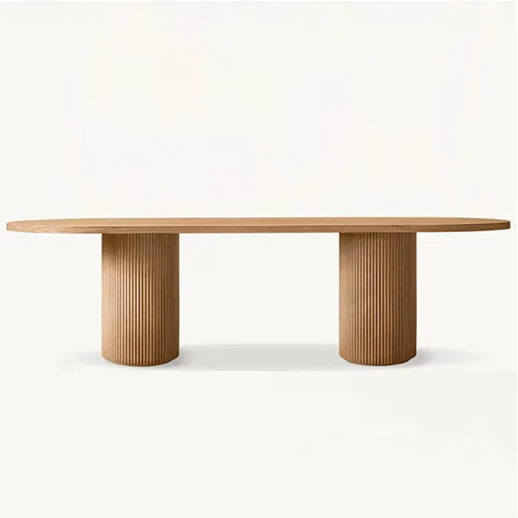 Mobili per sala da pranzo 6 posti rettangolo in legno tavolo da pranzo in legno massello in stile nordamericano completamente in legno
