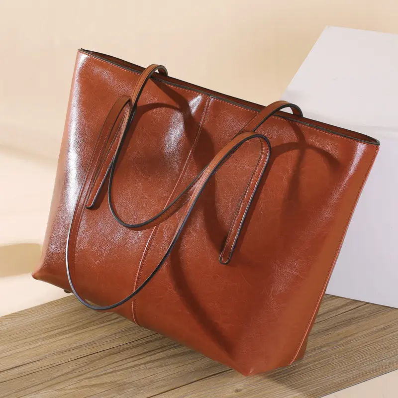 Tas tangan wanita, tas kulit asli tas mewah wanita mode kotak-kotak gaya Korea tas desainer