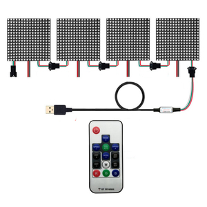 WS2812B RGB 5050 SMD гибкий 8x8 8x32 16x16 пикселей Панель Матричный экран WS2812 IC светодио дный модуль индивидуально адресуемый DC5V