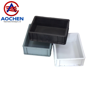 AOCHEN EU4633 Almacenamiento de plástico personalizable Caja logística Europea Diseño apilable Caja de almacén Contenedor europeo - Product Image 4