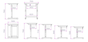 Dja Tùy Chỉnh Ống Thép Khung Môi Trường Thân Thiện Hiện Đại Trường Lớp Học Chiều Cao Có Thể Điều Chỉnh Sinh Viên Bàn Và Ghế Đặt - Product Image 2