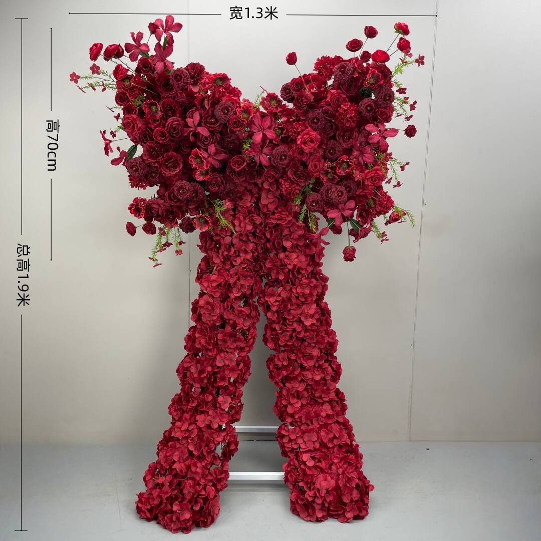 Red bow floral design-swivel casters