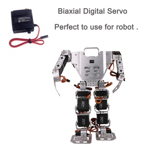OEM/ODM新しいスタイルの2軸デジタルサーボ17KG RCロボット用大型トルクデュアルシャフトUマウントサーボ (270度/180度)