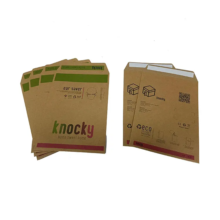 Custom Printed Self Seal Mailing Packaging Expandable Kraft Paper Mailer Courier Shipping Envelope