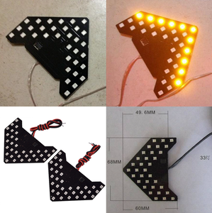 Flow ไฟเลี้ยว33 SMD LED,ไฟเลี้ยวไฟเลี้ยวกระจกมองข้างรถยนต์ไฟแฟลช5สีเรียงตามลำดับ - Product Image 2