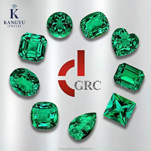 אמרלד מעבדה, אבן חן רופפת, אבן חן מעבדה באיכות גבוהה, מידות מרובות - מוסמך GRC/AGL לייצור תכשיטים - Product Image 1