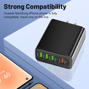 ที่ชาร์จเร็ว3.1A 15W สำหรับ4Usb QC3.0 PD ที่ชาร์จติดผนังแบบเร็วพอร์ต5พอร์ตประเภท C USB ที่ชาร์จเร็วสำหรับ iPhone/Huawei/sumsang - Product Image 5