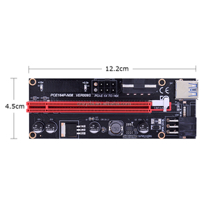 PCI-E提升板009S 16X扩展器PCIE提升板6针USB 3.0电缆显卡扩展电缆GPU提升板适配器 - Product Image 6