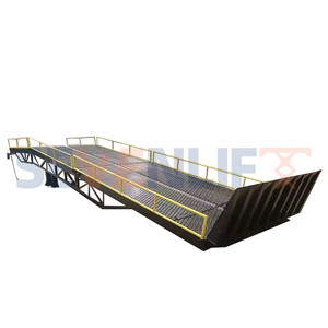 CE 8 Tons 10 Tons 12 Tons 15T Hydraulic Manual Truck Sea <strong>Container</strong> Ramp Two Split Foldable Mobile Collapsible <strong>Loading</strong> Ramp - Product Image 3