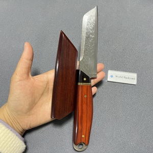 عشب مزدوج أعلى إيفا حلقة تغليف هدايا Shinning على مقبض خشب نقي غمد كامل تانتو سكين نصل ثابت - Product Image 5