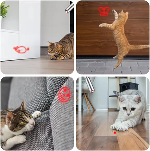 Laserpointer mit 5 einstellbaren Mustern USB-Auflade laser Long Range 3 Modi Training Chaser Interaktives Katzen hunde lasers pielzeug