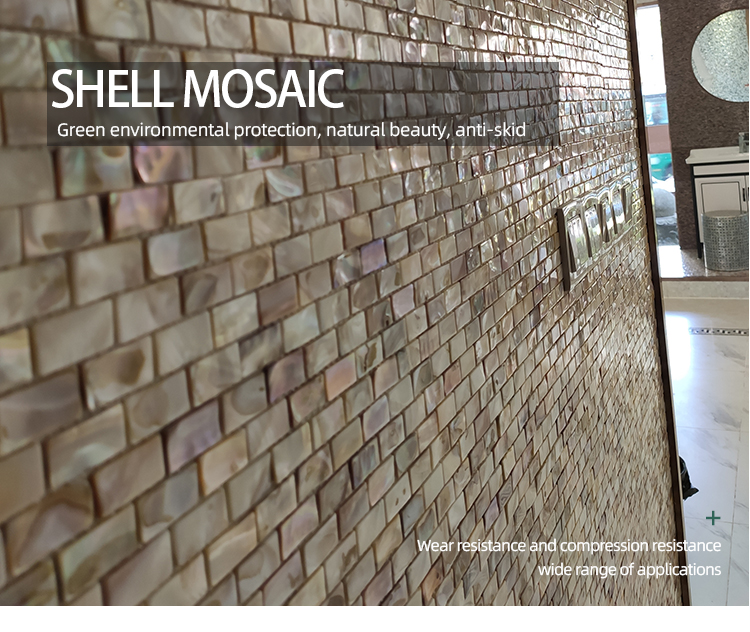 Shell Mosaic Hotel Interior Wall Square Natural Shell Backsplash Bathroom Wall Mosaic Tile
