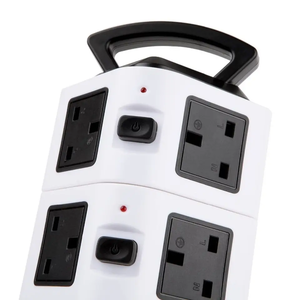 JUNWEI High Quality 11-Way Vertical Tower Power Strip 4 USB Power <strong>Adapter</strong> 13A Rated Current 110V <strong>Rotatable</strong> Extension <strong>Socket</strong> - Product Image 3