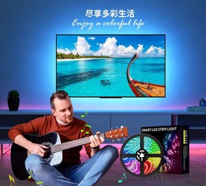 RGB su geçirmez Led ışık şeridi 24 tuşları bluetooth APP kontrolü mikrofon ortam aydınlatma Esports odası TV dekorasyon - Product Image 2