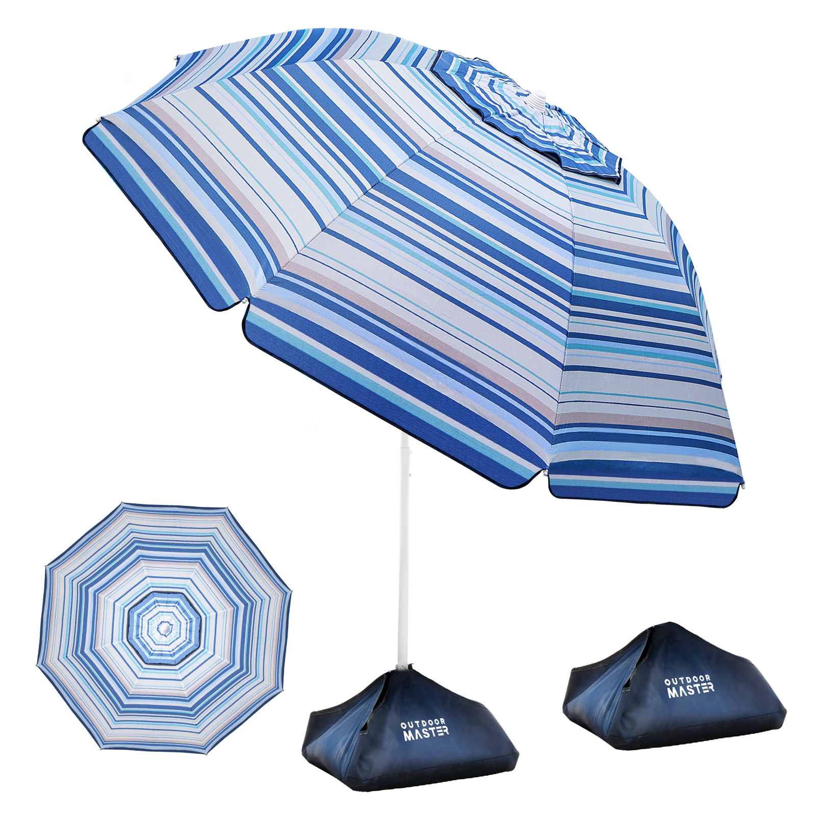 Polygones bleus et blancs