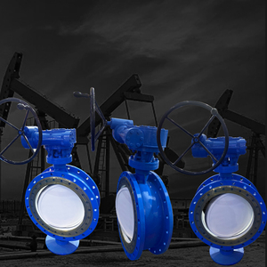 D343w Hướng dẫn sử dụng điện ba Lập Dị con dấu kim loại bướm van quay đĩa Worm Gear van cho nước phương tiện truyền thông - Product Image 1