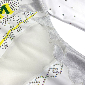 Cheer lider uygulama giymek özel nefes hızlı kurutma yüceltilmiş Rhinestone amigo dans elbise Cheer üniformaları - Product Image 6