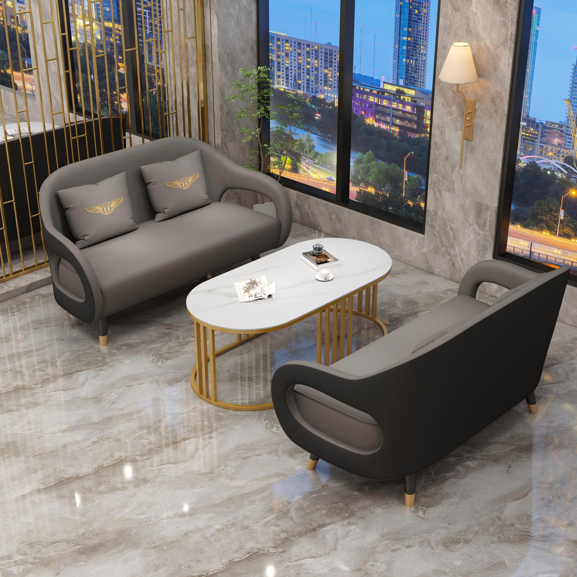 Coffee table for two (gray and black)