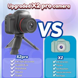X2Pro เลนส์คู่ HD กล้องดิจิตอล SLR ซูม10X กล้องเซลฟี่ขนาดเล็กพร้อมไฟฉายหน้าจอ2.4นิ้วสำหรับเป็นของขวัญสำหรับเด็กๆ - Product Image 3