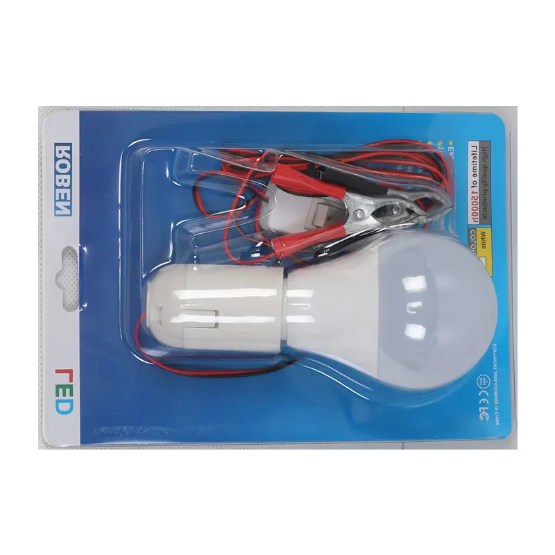 Venta 12v dc led bombilla de luz b22 B27 con 2 m de cable clip y botón interruptor para la iluminación al aire libre