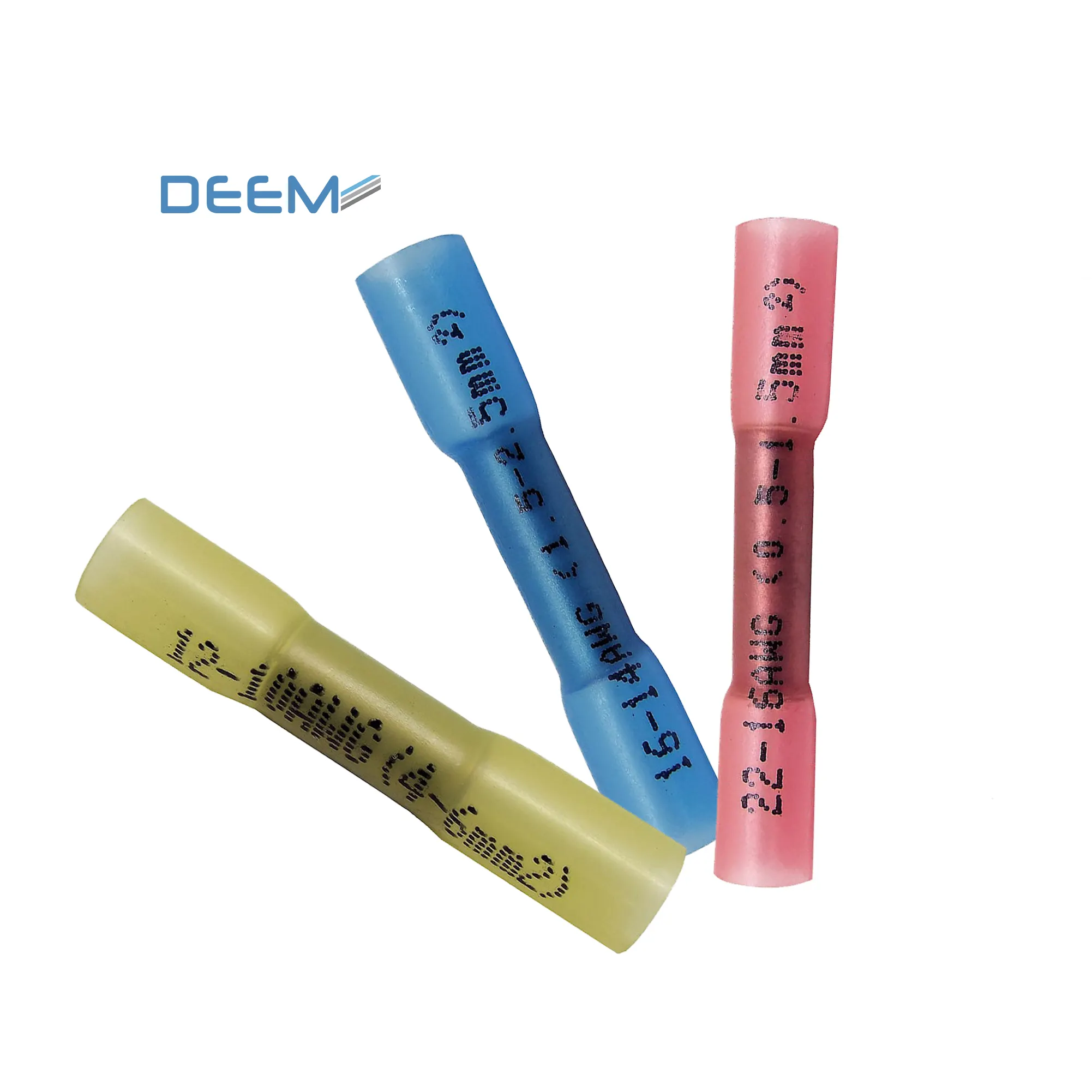 Deem電気熱収縮端子バットスプライス圧着コネクタ防水スプライスコネクタ熱収縮バットコネクタ
