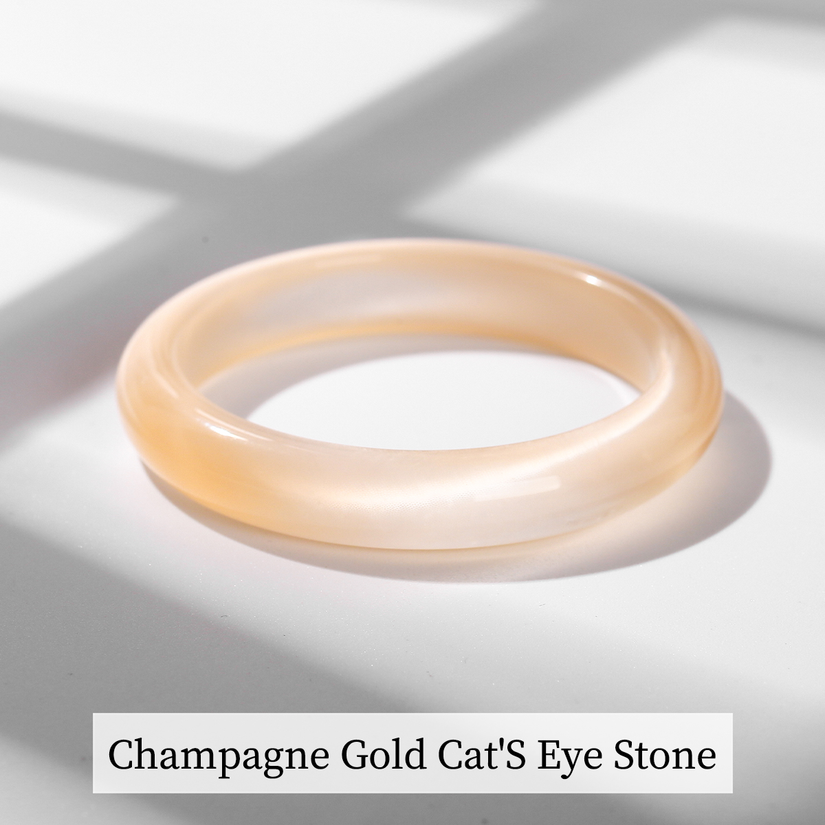 Champagne Gold Cat'S Eye Stone Bangle