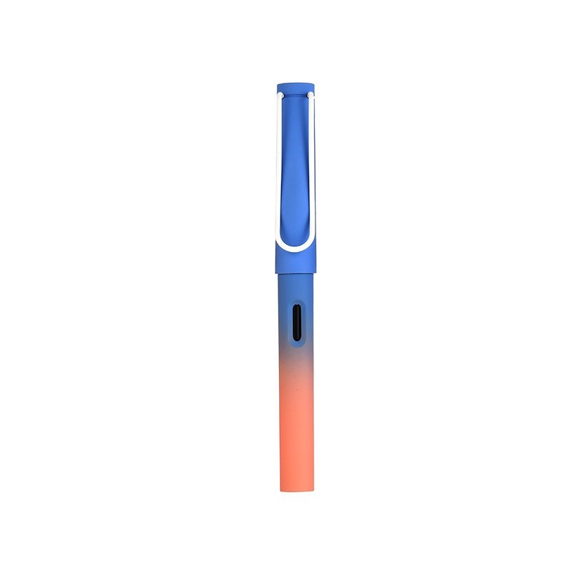 Fusto della penna sfumato blu e arancione