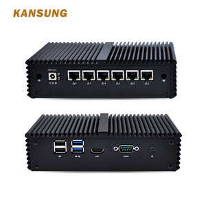 KANSUNG 6 Gigabit Lan Firewall Router Server Industrial Micro C eleron 3865U Processor AES-NI Fanless Mini PC Computer - Product Image 1
