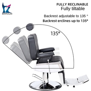 Masaj ile hidrolik Tilt uzanmış berber koltuğu-Salon ve ev kullanımı için dayanıklı Metal yapı Modern tasarım - Product Image 4