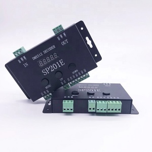 DC5V-24V SP201E DMX512 dekoder destek adreslenebilir piksel LED ve RGBWW 5 kanal LED şerit ışıkları - Product Image 2