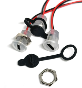 USB-C 5A สูงชาร์จกระแส M11 Nut Snap ล็อคแผ่นโปร่งใสหญิงประเภท C กันน้ําหญิง Jack - Product Image 2