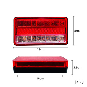 LED kamyon römork RV dur dönüş sinyali kuyruk fren lambası DRL 12V 24V Amber kırmızı - Product Image 2