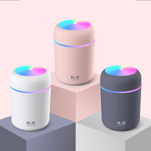 7 Farben LED-Licht Umidificador Auto Mini tragbare 300ml USB drahtlose Ultraschall Zerstäuber Luftbe feuchter Luft verteiler