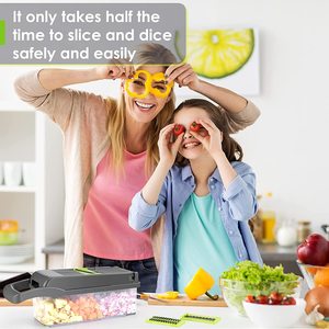 12 ב 1 רב תכליתי ידנית ירקות ופר חיסכון מזון ופר-פרו בצל ופר ירקות חותך Dicers