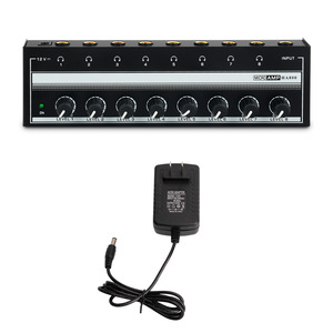 Amplificador de auriculares con monitoreo de ocho vías HA800, distribuidor de señal de auriculares, amplificador de potencia de monitoreo de uno en ocho salidas - Product Image 2