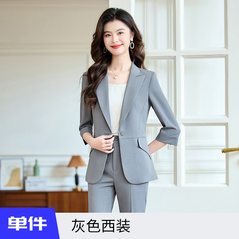gray suit