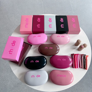 <strong>Rhodee</strong> Blush Butter Balm Lip Tint Original Box Set with Lip Liner Holder Phone Case Plum Date Cake Lip Gloss in Liquid Form
